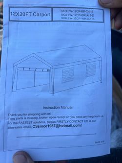 Carport Tent 12X20ft