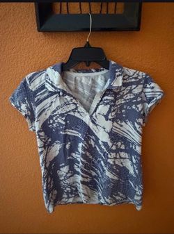 Calvin Klein V-Neck Polo Shirt Top