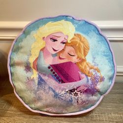  Disney Frozen 2 Anna, Elsa & Olaf Round Double Sided Pillow 12” Diameter…(#12)