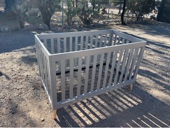 Gray Baby Crib