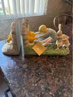 CLASSIC WINNIE THE POOH BEAR DISNEY CHARPENTE MICHEL COMPANY BOOK ENDS POOH BOOKENDS
