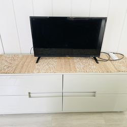 CB2 Gray High Gloss Lacquer Media Stand - 60” x 17” x 17”