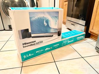 Hisense (AX700) Premium Dolby Atmos Soundbar System ≠ 5.1.4 Ch. Immersive Audio, Height Speakers, Home Theater Upgrade