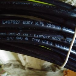 2/0 urd quadraplex direct burial AL wire