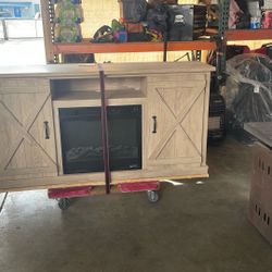 Entertainment Center With Fire Place