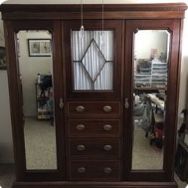 Lg Old Antique Armoire 