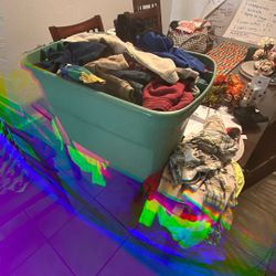 15$ The Whole Bin!!!! 5 And Under Clothes. 2T, 3T, And 5t Clothes 