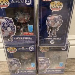 Captain America Funko Pop Clear Hard Case