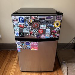 Galanz 3.1 Cu Ft Two Door Mini Fridge with Freezer