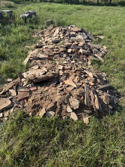 Large Pile of Broken Brick and Stone Rubble