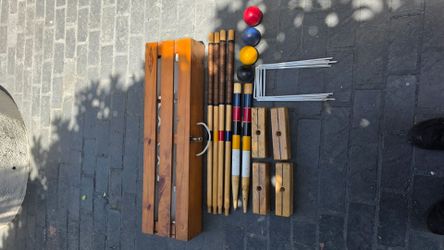 Vintage Old School Sports Croquet Set