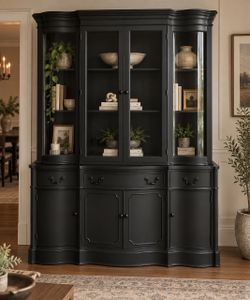 Vintage Morganton Black Solid Wood 2 Piece Buffet|1100 OBO