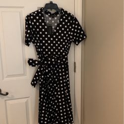 Brand New Black and White Polka Dot Dress $5
