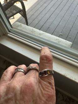 Genuine gemstones 925 sterling silver ring
