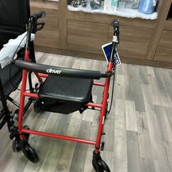 Four Wheel Adult Walker With Seat And Backrest Financing Available ✅ 