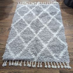 Ramsey Gray & White 3.3"x4.5" Thick Rug
