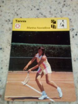 Vintage 1978 sportscaster tennis/ Martina Navratilova/ a precocious talent/ olympic collector card # 34-21