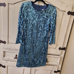 Dress  Aqua Blue Sequin 