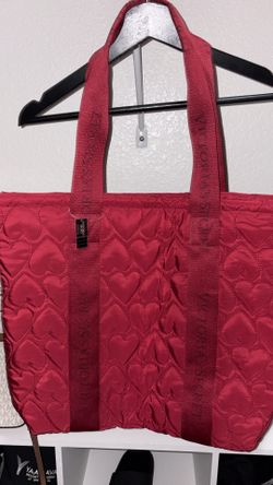 Victoria Secret red heart tote bag