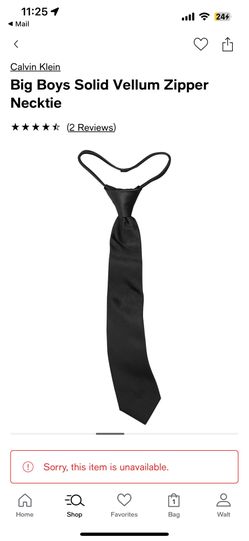 BLACK BRAND NEW ZIP TIE FOR YOUTH
