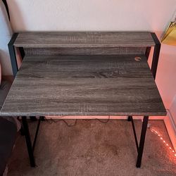 Two Piece Set (Desk And Shelf Storage)