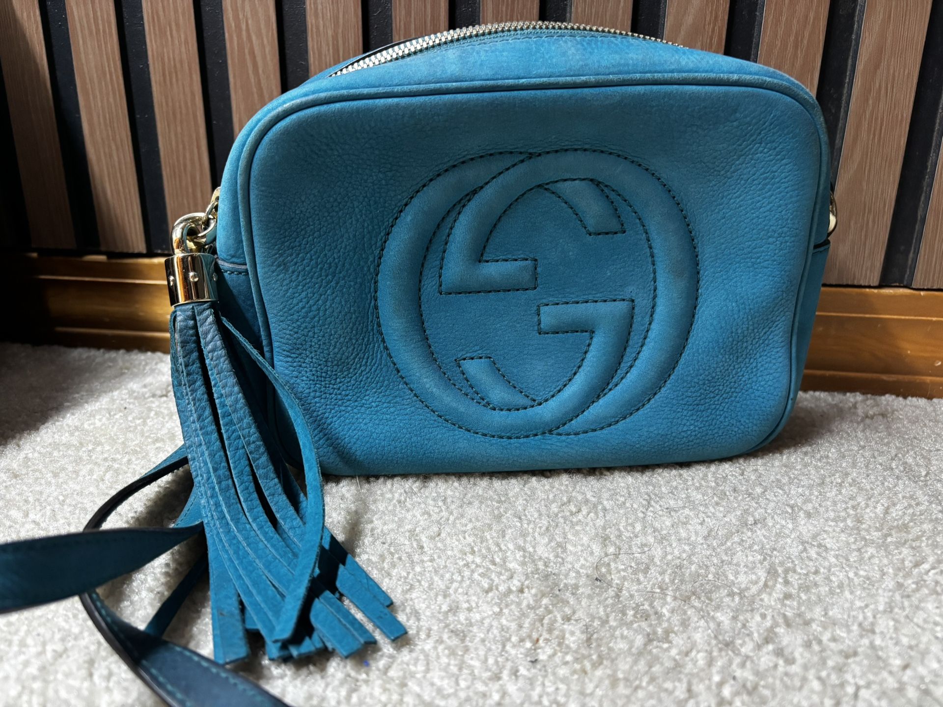 Gucci Soho Disco Crossbody Bag Turquoise Blue