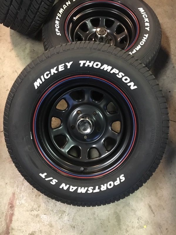 15x8 American racing NASCAR style wheels & tires