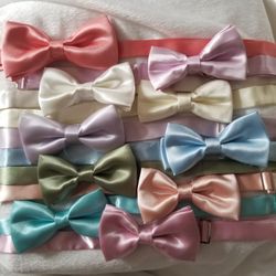 Boys Bow Ties Lilac Lavender Red Green Wine Pink Ivory Orange Sage Brown
