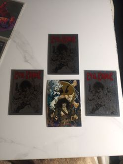 1990'z PROMOTIONAL EVIL ERNIE CHROME STICKERS AND CARD #0 PROMO