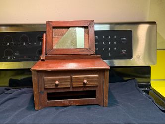 1920s depression era folk Art tramp Art Dresser Antique cigar box toy project