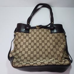 Gucci Shoulder Bag #107757. GG Canvas/Leather