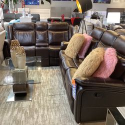 Beautiful Furniture Sofa & Loveseat 4 Manuel Recliners For $999 On Sale Now