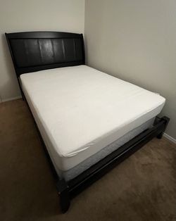 Queen Size Bed with mattress and bed frame
