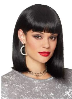 Black Short Wig for Halloween Costume