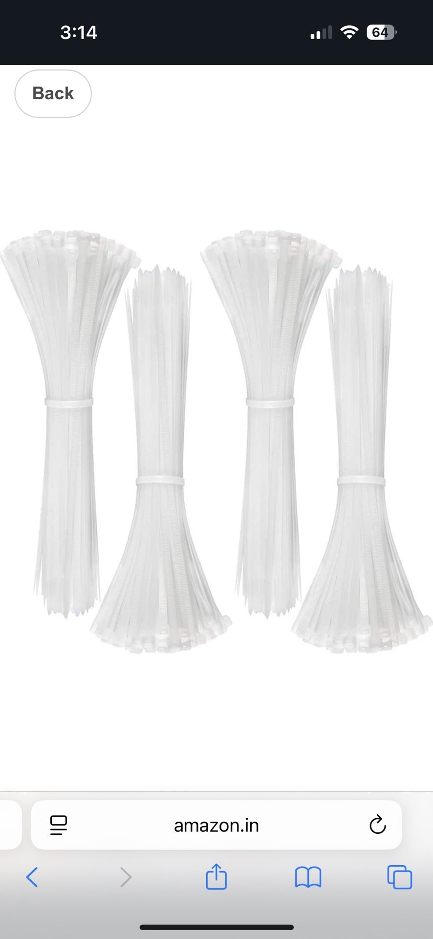 200pcs Cable Zip Ties Self-Locking Heavy Duty Durable Cable Ties Plastic Adjustable Nylon Tie Wraps with 50 Pounds Tensile Strength Reusa