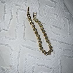 Gold Heart Diamond Bracelet 