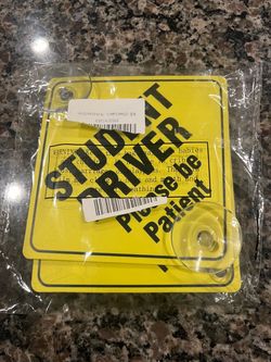 Student Driver Please Be Patient Car Signs 2pk