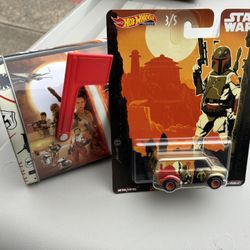 STAR WARS HOT WHEELS BOBA FETT 3/5 FORD TRANSIT SUPERVAN 