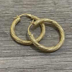10k Gold Earrings Hoops 