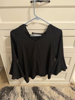 Long sleeve black blouse