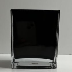 Vintage Teleflora Gift Navy Blue Square Vase