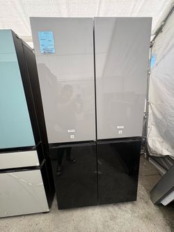 Samsung Bespoke Flex Refrigerator in Black and Gray Glass 🎃