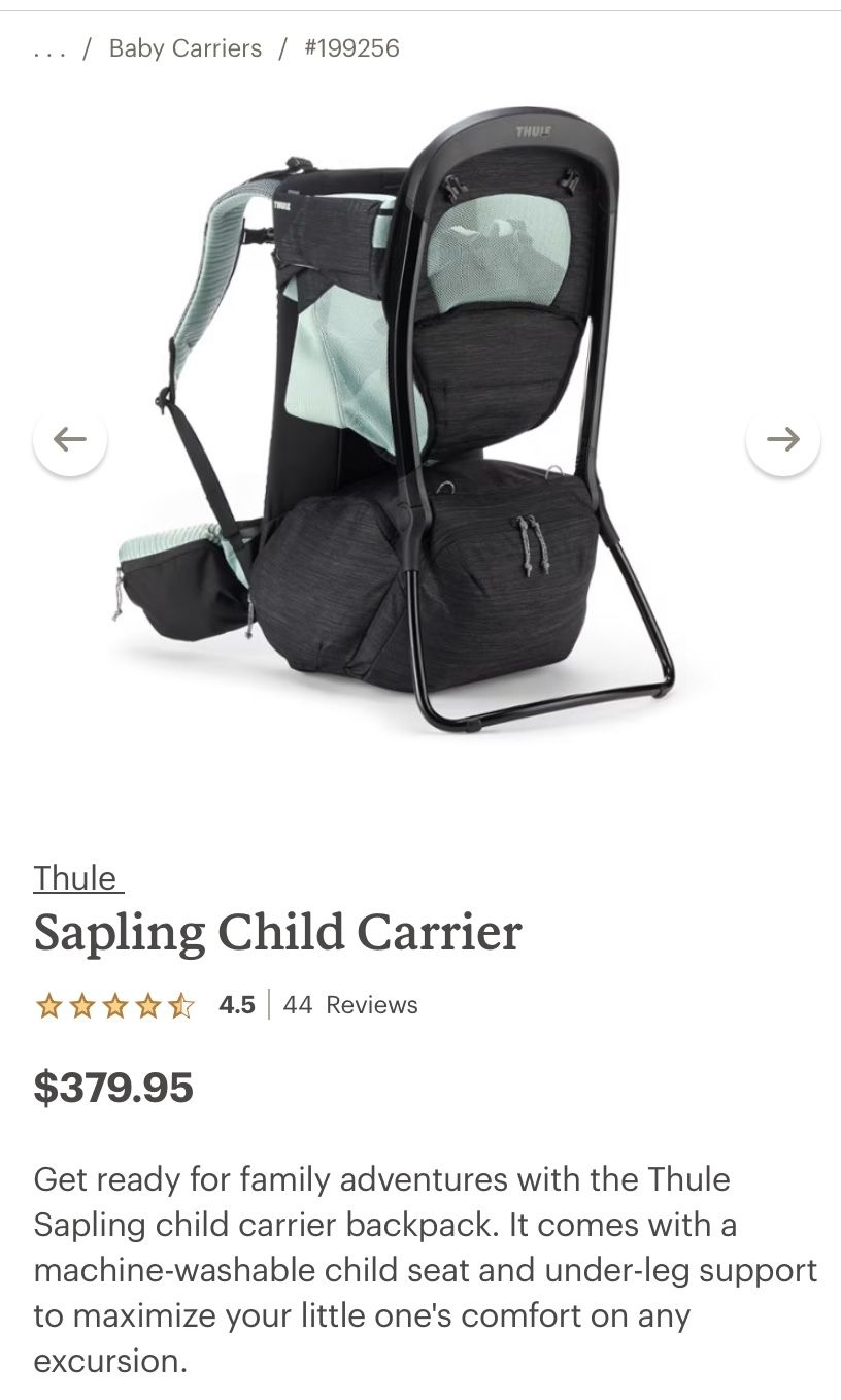 Thule Child Hiking Backpack Carrier