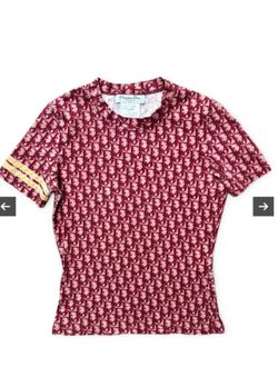 Christian Dior Red Monogram Logo Tee
