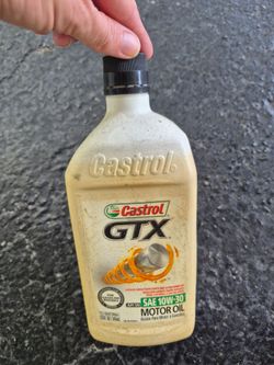 CASTROL Engine Oil: Synthetic Blend, 1 qt Bottle, 10W-30, GTX