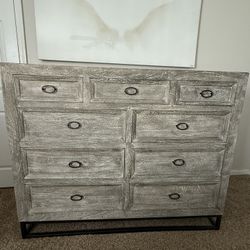 Solid Wood 9-Drawer Dresser / Sideboard – Made in India