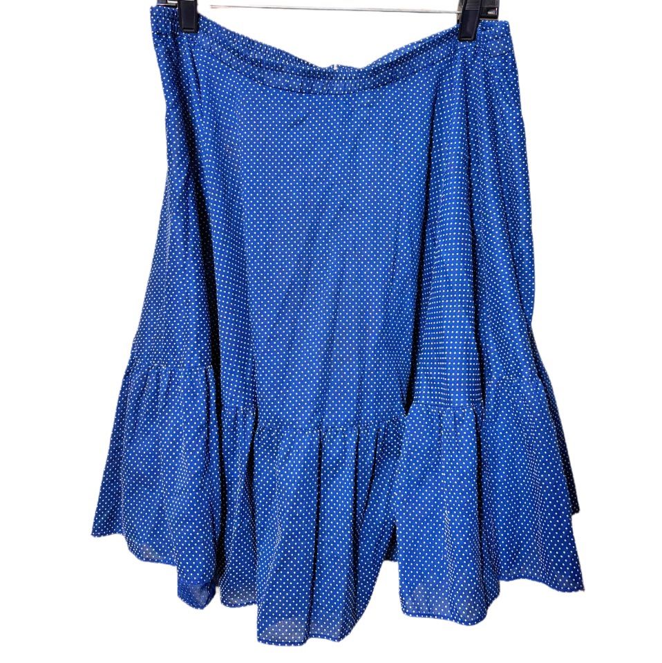 Vintage Blue Polka Dot Skirt - M/L