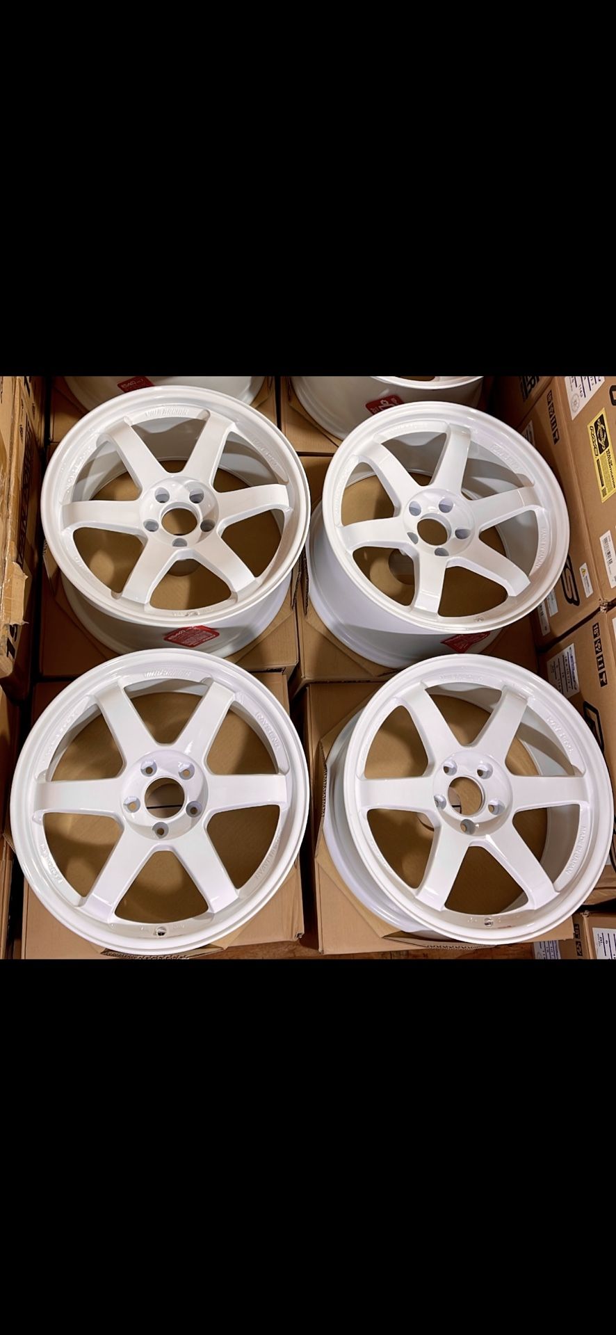 VOLK RACING TE37SL 18x9.5 +22 18x10.5 +15 dash white 5x114.3 te37 NEW