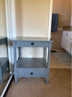 Wooden Grey End Table