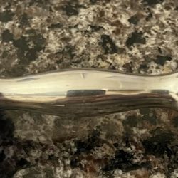 Vintage Silver Tone Dumbbell Baby Rattle  